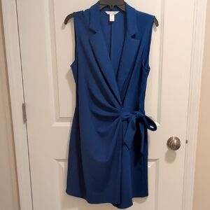 London Times Royal Blue Sleeveless Romper. Size 12. Like New!